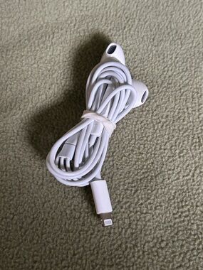 Apple White Lightning Connector Earbuds - Wired In-Ear Headphones